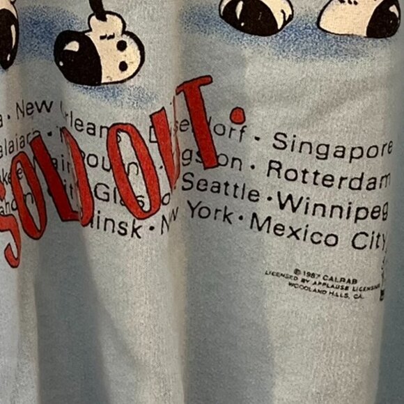 Vintage 1987 Y2K California Raisins Blue World Tour Over Sea's Sweatshirt Sz XL - Picture 13 of 13